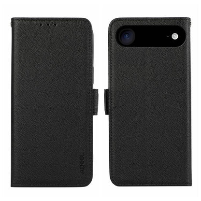 For iPhone 17 Air ABEEL Side-Magnetic Litchi Pattern Leather RFID Phone Case(Black) - iPhone 17 Air Cases by buy2fix | Online Shopping UK | buy2fix