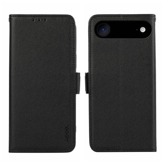 For iPhone 17 Air ABEEL Side-Magnetic Litchi Pattern Leather RFID Phone Case(Black) - iPhone 17 Air Cases by buy2fix | Online Shopping UK | buy2fix