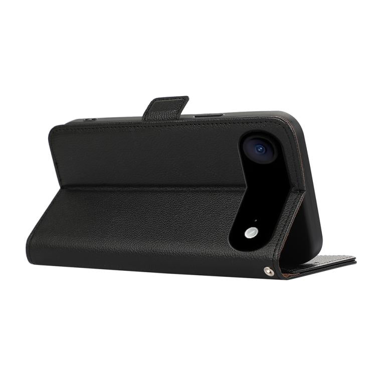 For iPhone 17 Air ABEEL Side-Magnetic Litchi Pattern Leather RFID Phone Case(Black) - iPhone 17 Air Cases by buy2fix | Online Shopping UK | buy2fix