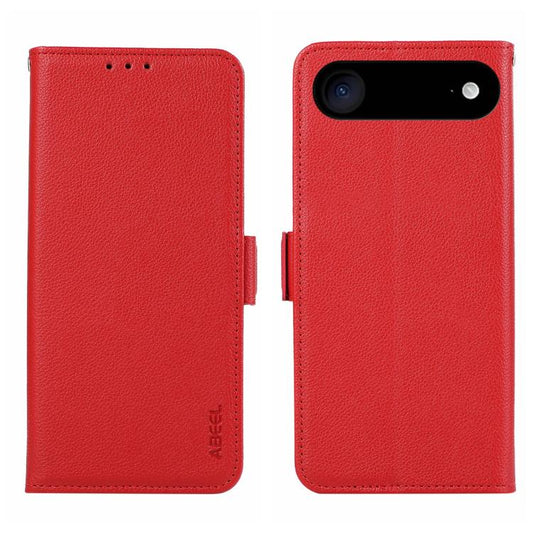 For iPhone 17 Air ABEEL Side-Magnetic Litchi Pattern Leather RFID Phone Case(Red) - iPhone 17 Air Cases by buy2fix | Online Shopping UK | buy2fix