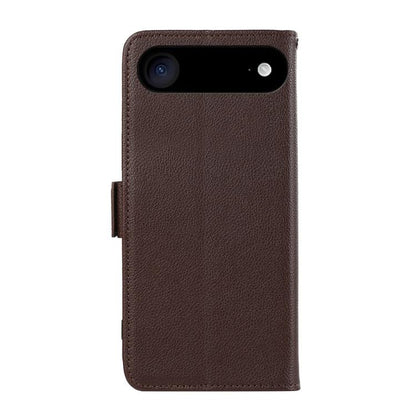 For iPhone Air ABEEL Side-Magnetic Litchi Pattern Leather RFID Phone Case(Brown) - iPhone Air Cases by buy2fix | Online Shopping UK | buy2fix