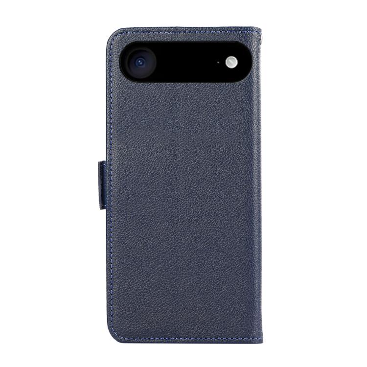 For iPhone Air ABEEL Side-Magnetic Litchi Pattern Leather RFID Phone Case(Blue) - iPhone Air Cases by buy2fix | Online Shopping UK | buy2fix