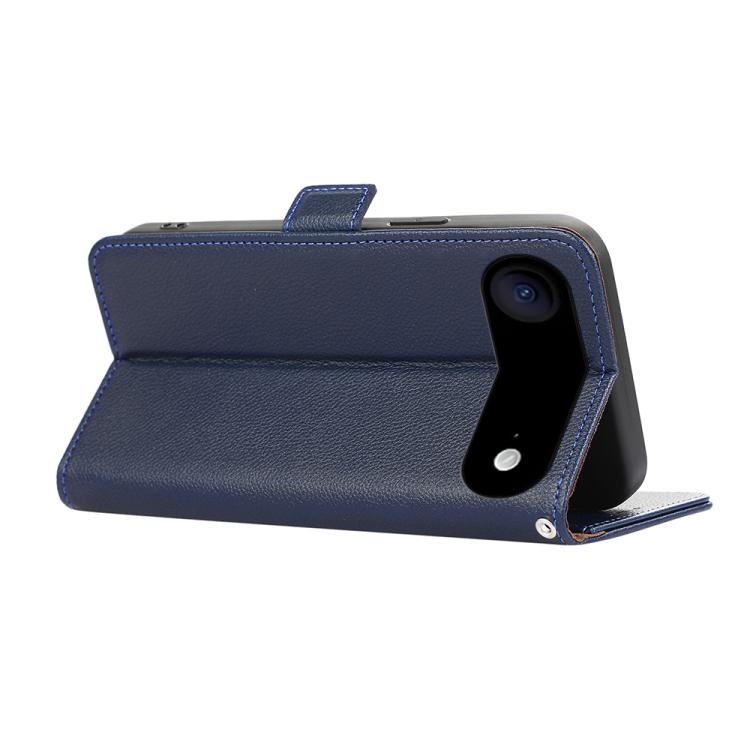 For iPhone Air ABEEL Side-Magnetic Litchi Pattern Leather RFID Phone Case(Blue) - iPhone Air Cases by buy2fix | Online Shopping UK | buy2fix