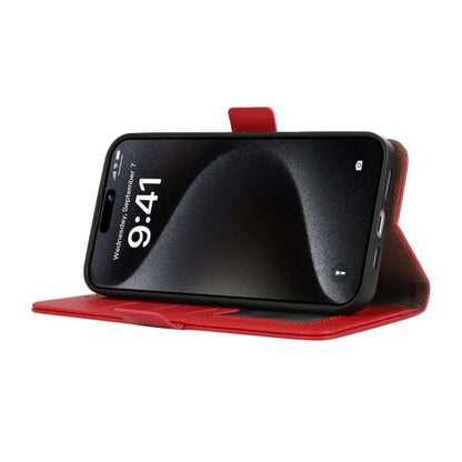 For iPhone 17 Pro Max ABEEL Side-Magnetic Litchi Pattern Leather RFID Phone Case(Red) - iPhone 17 Pro Max Cases by buy2fix | Online Shopping UK | buy2fix