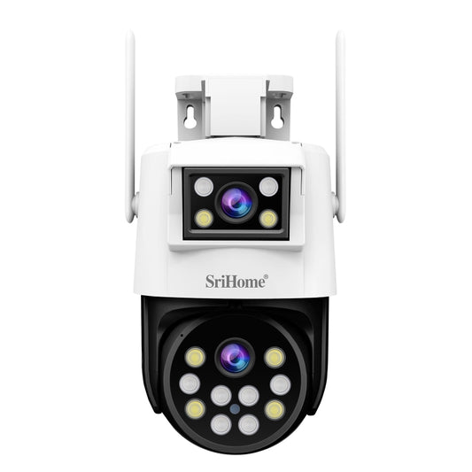 SriHome SH048 2MP + 2MP Humanoid Tracking Smart Night Vision Dual Lens IP Camera(US Plug) - Wireless Camera by SriHome | Online Shopping UK | buy2fix