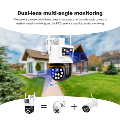 SriHome SH048 2MP + 2MP Humanoid Tracking Smart Night Vision Dual Lens IP Camera(AU Plug) - Wireless Camera by SriHome | Online Shopping UK | buy2fix