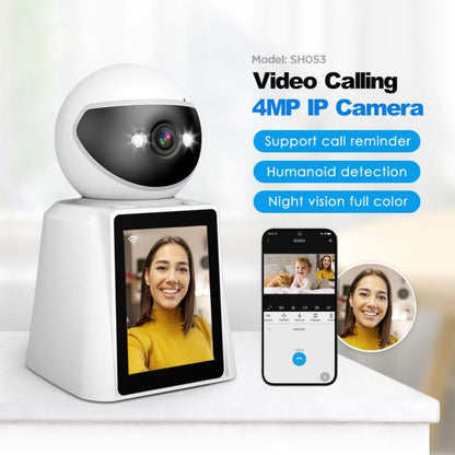 Srihome SH053 4MP 2.8 inch IPS Screen Smart Video Calling IP Camera Baby Monitor(AU Plug) by SriHome