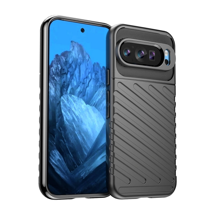 For Google Pixel 9 Thunderbolt Shockproof TPU Phone Case(Black) by buy2fix