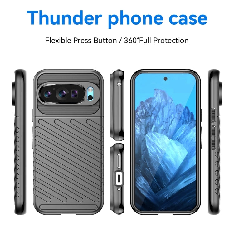 For Google Pixel 9 Thunderbolt Shockproof TPU Phone Case(Black) by buy2fix