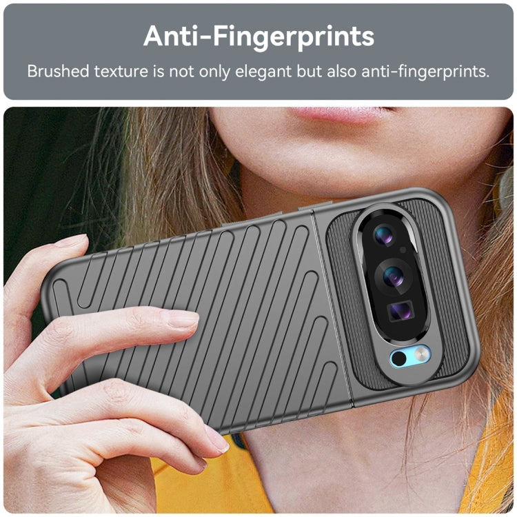 For Google Pixel 9 Thunderbolt Shockproof TPU Phone Case(Black) by buy2fix