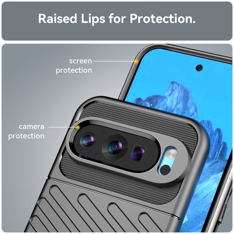 For Google Pixel 9 Thunderbolt Shockproof TPU Phone Case(Black) by buy2fix