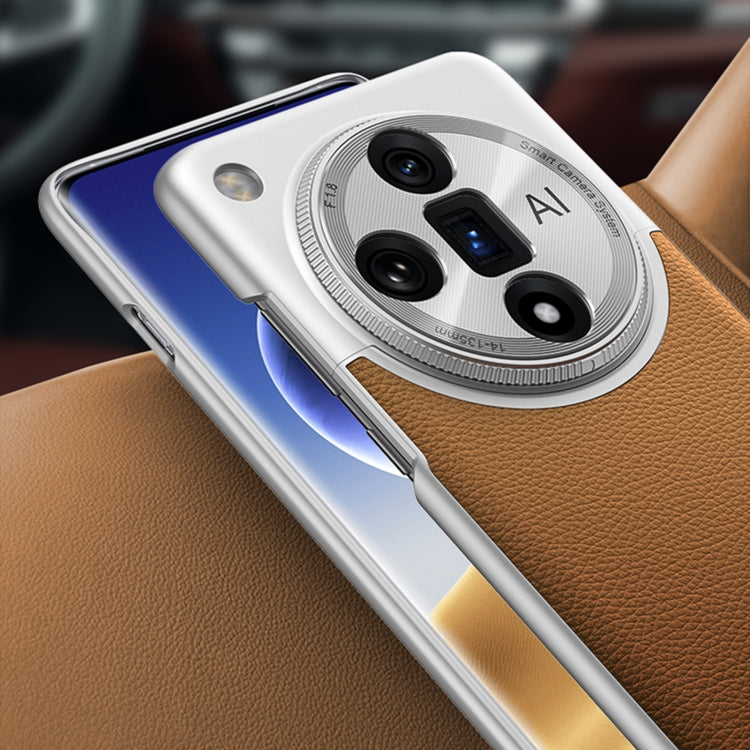 For OPPO Find X7 GKK Mortise-Tenon Connection Contrast Color Leather Shockproof Phone Case(Blue) - Find X7 Cases by GKK | Online Shopping UK | buy2fix