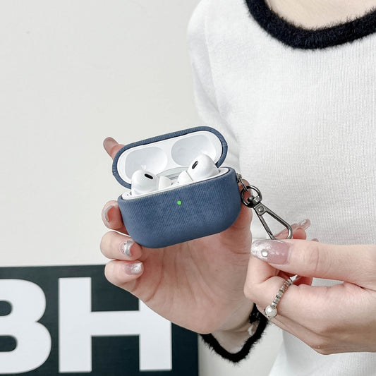 For AirPods Pro Suede Earphone Protective Case(Blue) by buy2fix