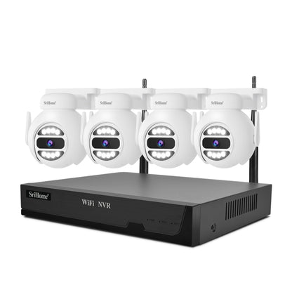 SriHome NVS001E-IPC047 Ultra HD 4 Channel WiFi Network Video Recorder Set(EU Plug) - Video Recorder Kit by SriHome | Online Shopping UK | buy2fix