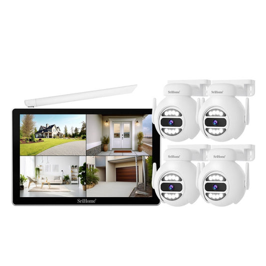 SriHome NVS010-IPC047 Ultra HD 4 Channel WiFi Network Video Recorder Set(EU Plug) by SriHome