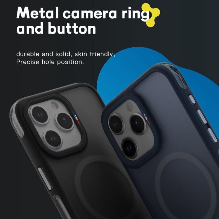 For iPhone 15 TGVIS Vigor Series Airbag MagSafe Magnetic Phone Case(Gradient Black) - iPhone 15 Cases by TGVIS | Online Shopping UK | buy2fix