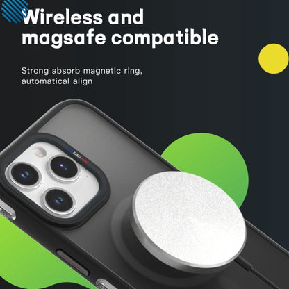 For iPhone 15 TGVIS Vigor Series Airbag MagSafe Magnetic Phone Case(Gradient Black) - iPhone 15 Cases by TGVIS | Online Shopping UK | buy2fix