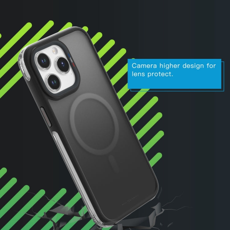 For iPhone 15 TGVIS Vigor Series Airbag MagSafe Magnetic Phone Case(Gradient Black) - iPhone 15 Cases by TGVIS | Online Shopping UK | buy2fix