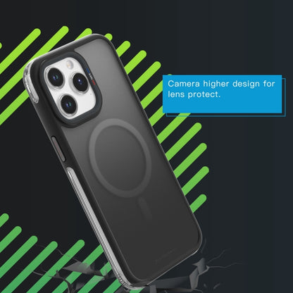 For iPhone 15 TGVIS Vigor Series Airbag MagSafe Magnetic Phone Case(Gradient Black) - iPhone 15 Cases by TGVIS | Online Shopping UK | buy2fix