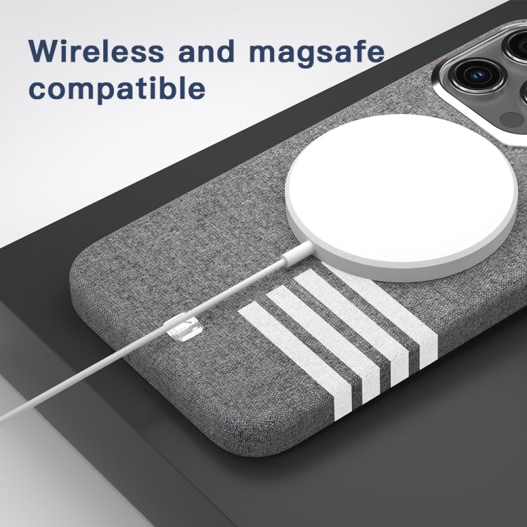 For iPhone 15 Plus TGVIS Vida Series MagSafe Magnetic Phone Case(Grey) - iPhone 15 Plus Cases by TGVIS | Online Shopping UK | buy2fix