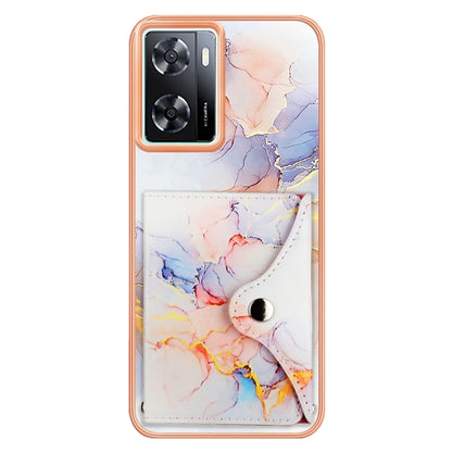 For OnePlus Nord N300 Marble Pattern IMD Card Slot Phone Case(Galaxy Marble White) - OnePlus Cases by buy2fix | Online Shopping UK | buy2fix