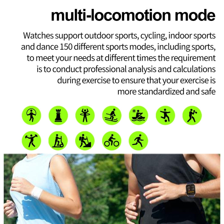 ET580 2.04 inch AMOLED Screen Sports Smart Watch Support Bluetooth Call / ECG Function(Red Silicone Band) by buy2fix