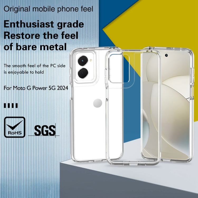 For Motorola Moto G Power 5G 2024 Terminator Style Shockproof Phone Case(Transparent) by buy2fix