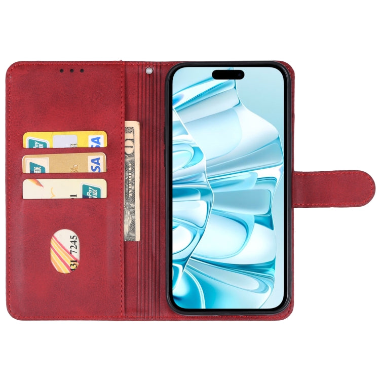 For iPhone 16 Leather Phone Case(Red) - iPhone 16 Cases by buy2fix | Online Shopping UK | buy2fix