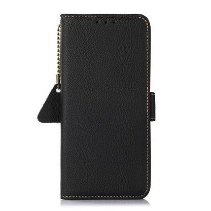 For OnePlus Ace 5 Pro / Ace 5 / 13R Side-Magnetic TJ Genuine Leather RFID Phone Case(Black) - Ace 5 Cases by buy2fix | Online Shopping UK | buy2fix