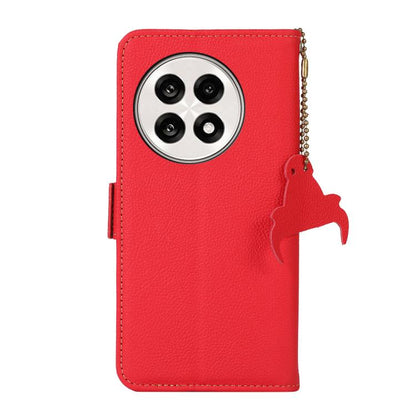 For OnePlus Ace 5 Pro / Ace 5 / 13R Side-Magnetic TJ Genuine Leather RFID Phone Case(Red) - Ace 5 Cases by buy2fix | Online Shopping UK | buy2fix