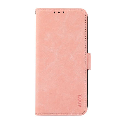 For iPhone 17 ABEEL Frosted Magnetic RFID Leather Phone Case(Pink) - iPhone 17 Cases by buy2fix | Online Shopping UK | buy2fix