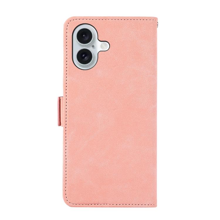 For iPhone 17 ABEEL Frosted Magnetic RFID Leather Phone Case(Pink) - iPhone 17 Cases by buy2fix | Online Shopping UK | buy2fix