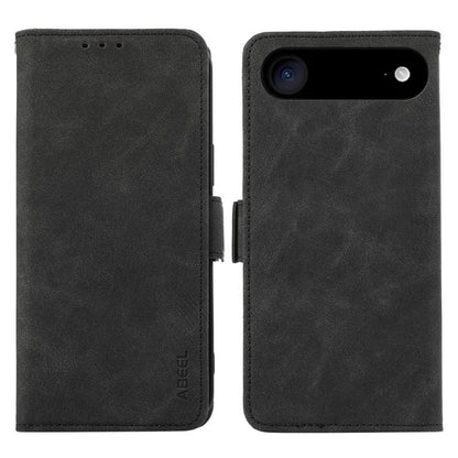 For iPhone 17 Air ABEEL Frosted Magnetic RFID Leather Phone Case(Black) - iPhone 17 Air Cases by buy2fix | Online Shopping UK | buy2fix