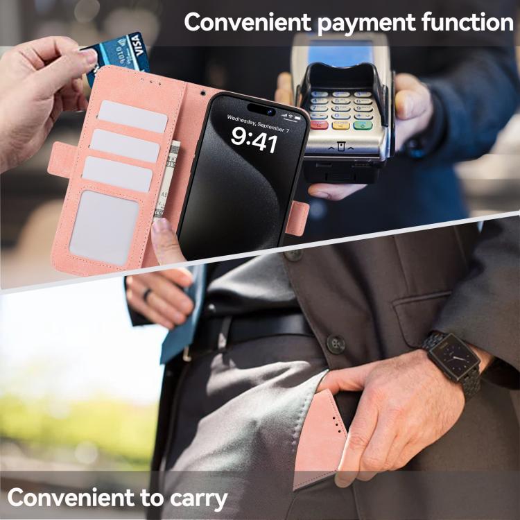 For iPhone 17 Air ABEEL Frosted Magnetic RFID Leather Phone Case(Black) - iPhone 17 Air Cases by buy2fix | Online Shopping UK | buy2fix