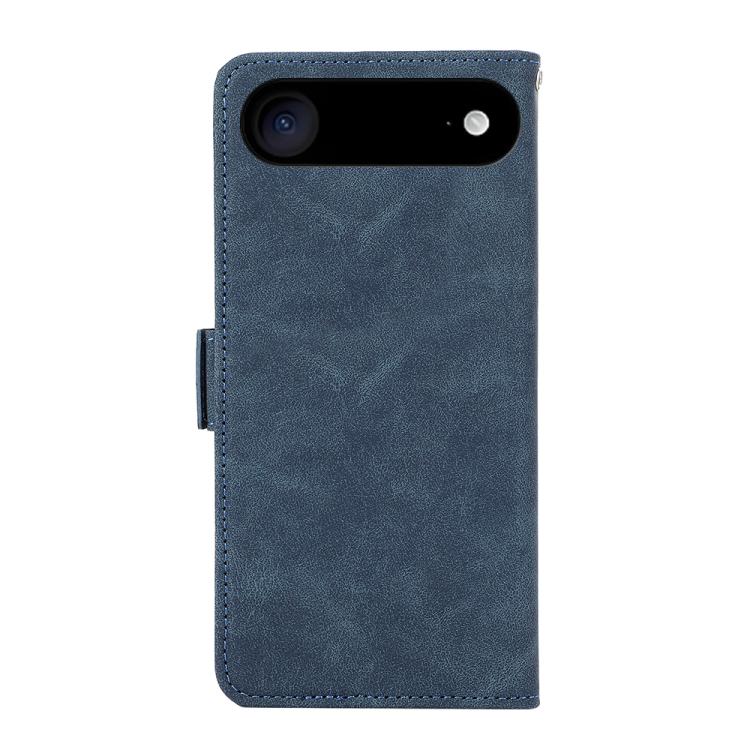 For iPhone 17 Air ABEEL Frosted Magnetic RFID Leather Phone Case(Blue) - iPhone 17 Air Cases by buy2fix | Online Shopping UK | buy2fix