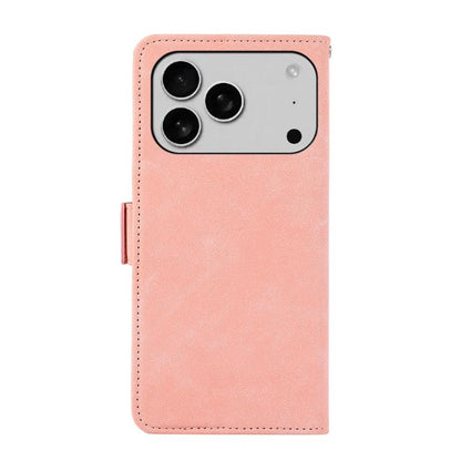 For iPhone 17 Pro ABEEL Frosted Magnetic RFID Leather Phone Case(Pink) - iPhone 17 Pro Cases by buy2fix | Online Shopping UK | buy2fix