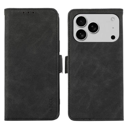 For iPhone 17 Pro ABEEL Frosted Magnetic RFID Leather Phone Case(Black) - iPhone 17 Pro Cases by buy2fix | Online Shopping UK | buy2fix