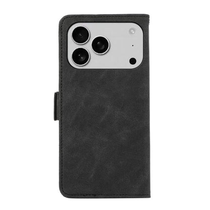 For iPhone 17 Pro ABEEL Frosted Magnetic RFID Leather Phone Case(Black) - iPhone 17 Pro Cases by buy2fix | Online Shopping UK | buy2fix