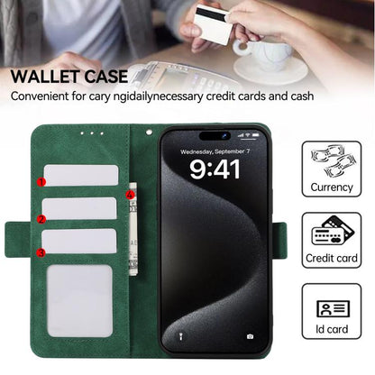 For iPhone 17 Pro ABEEL Frosted Magnetic RFID Leather Phone Case(Green) - iPhone 17 Pro Cases by buy2fix | Online Shopping UK | buy2fix