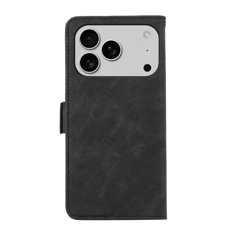 For iPhone 17 Pro Max ABEEL Frosted Magnetic RFID Leather Phone Case(Black) - iPhone 17 Pro Max Cases by buy2fix | Online Shopping UK | buy2fix