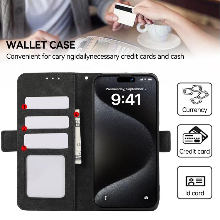 For iPhone 17 Pro Max ABEEL Frosted Magnetic RFID Leather Phone Case(Black) - iPhone 17 Pro Max Cases by buy2fix | Online Shopping UK | buy2fix