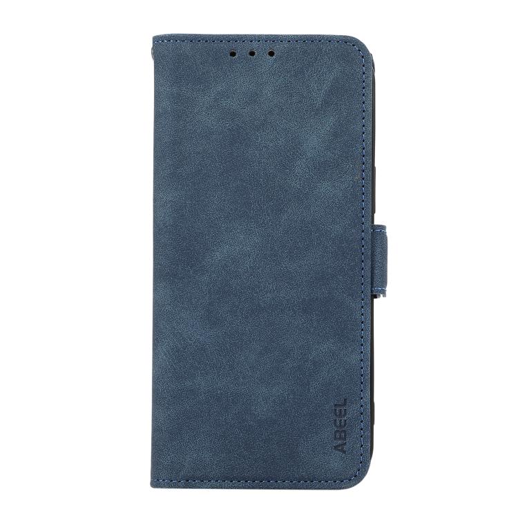 For iPhone 17 Pro Max ABEEL Frosted Magnetic RFID Leather Phone Case(Blue) - iPhone 17 Pro Max Cases by buy2fix | Online Shopping UK | buy2fix