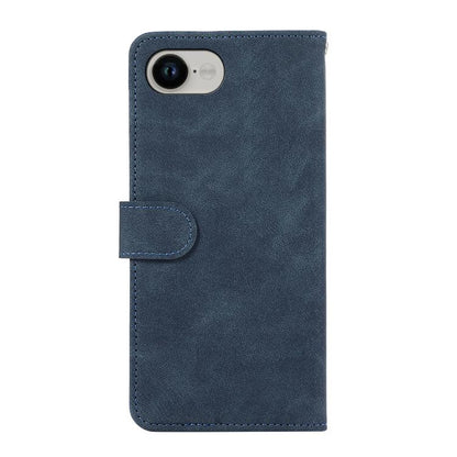 For iPhone 16e ABEEL Color Block Magnetic RFID Leather Phone Case(Blue-Brown) - iPhone 16e Cases by buy2fix | Online Shopping UK | buy2fix