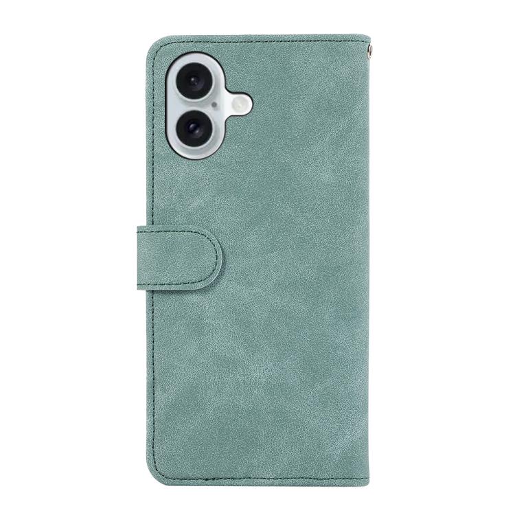 For iPhone 17 ABEEL Color Block Magnetic RFID Leather Phone Case(Cyan-Pink) - iPhone 17 Cases by buy2fix | Online Shopping UK | buy2fix