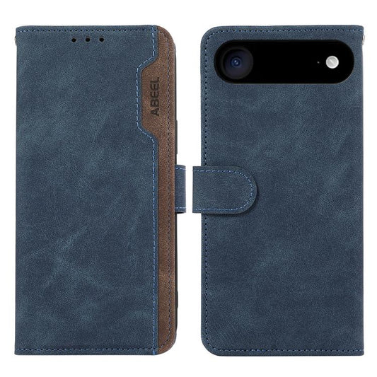 For iPhone Air ABEEL Color Block Magnetic RFID Leather Phone Case(Blue-Brown) - iPhone Air Cases by buy2fix | Online Shopping UK | buy2fix