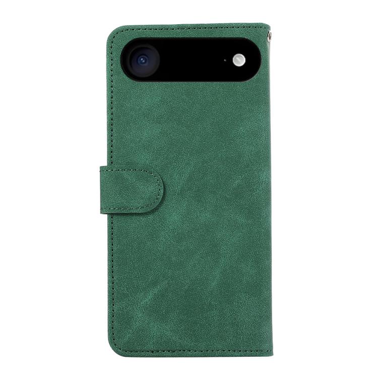 For iPhone 17 Air ABEEL Color Block Magnetic RFID Leather Phone Case(Green-Black) - iPhone 17 Air Cases by buy2fix | Online Shopping UK | buy2fix