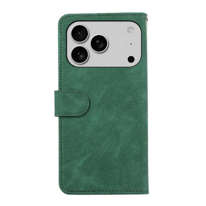 For iPhone 17 Pro ABEEL Color Block Magnetic RFID Leather Phone Case(Green-Black) - iPhone 17 Pro Cases by buy2fix | Online Shopping UK | buy2fix