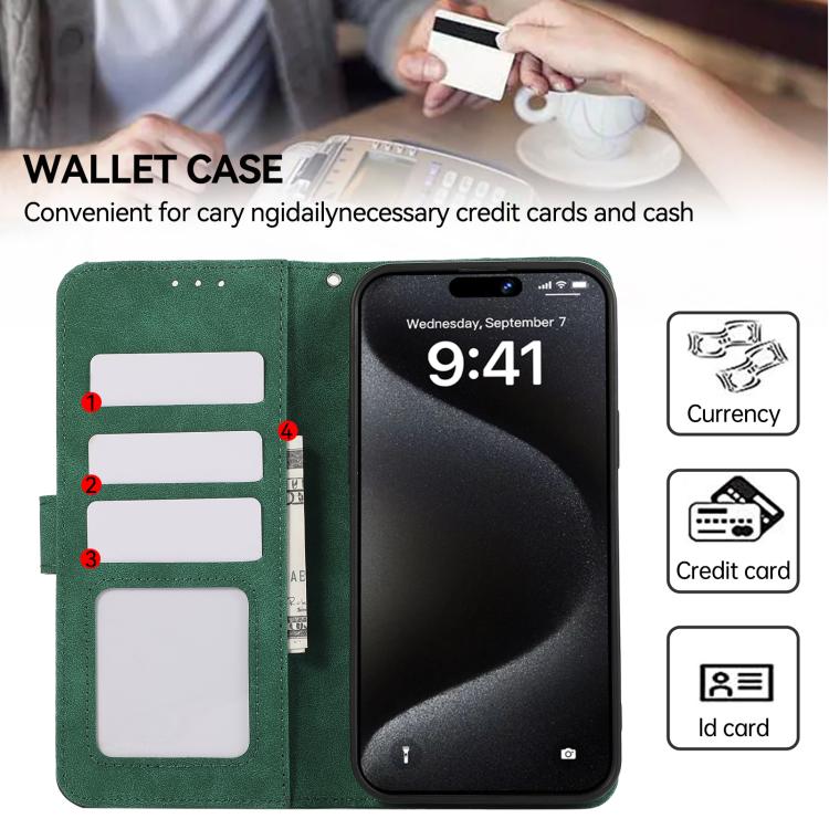 For iPhone 17 Pro ABEEL Color Block Magnetic RFID Leather Phone Case(Green-Black) - iPhone 17 Pro Cases by buy2fix | Online Shopping UK | buy2fix