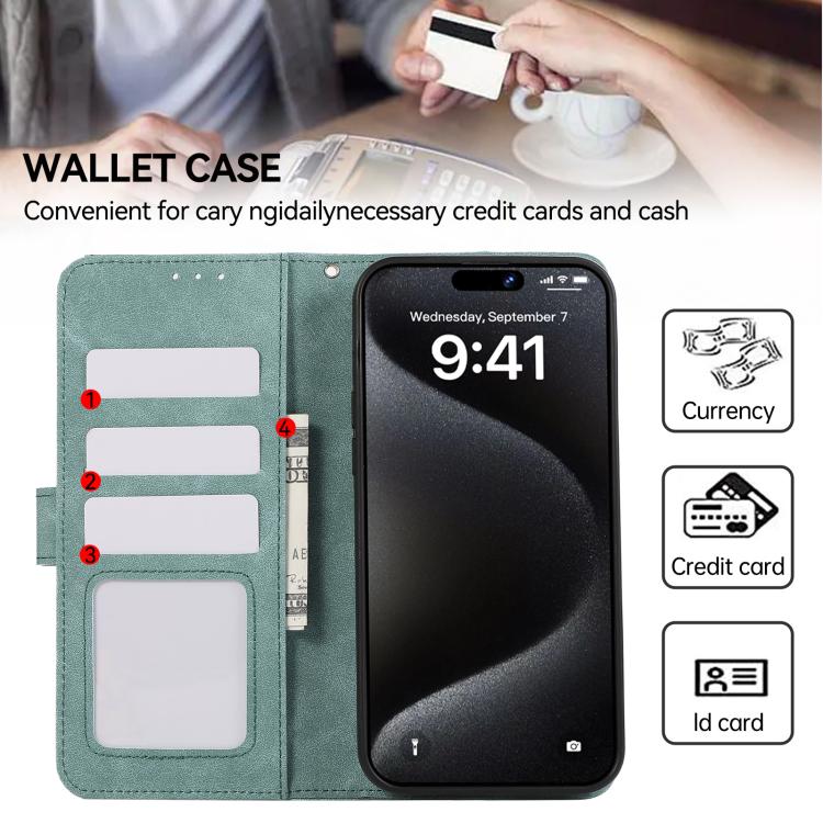 For iPhone 17 Pro ABEEL Color Block Magnetic RFID Leather Phone Case(Cyan-Pink) - iPhone 17 Pro Cases by buy2fix | Online Shopping UK | buy2fix