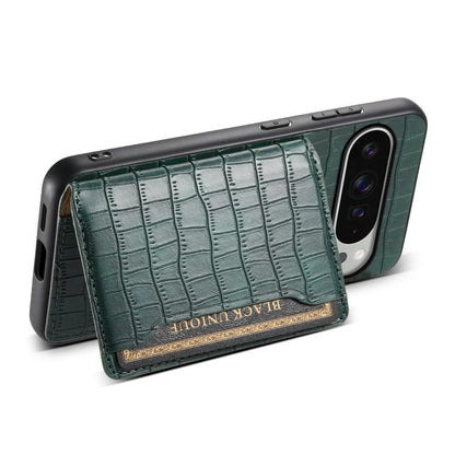 For Google Pixel 10 Pro XL Crocodile Texture Card Bag Design Full Coverage Phone Case(Green) - Google Cases by buy2fix | Online Shopping UK | buy2fix